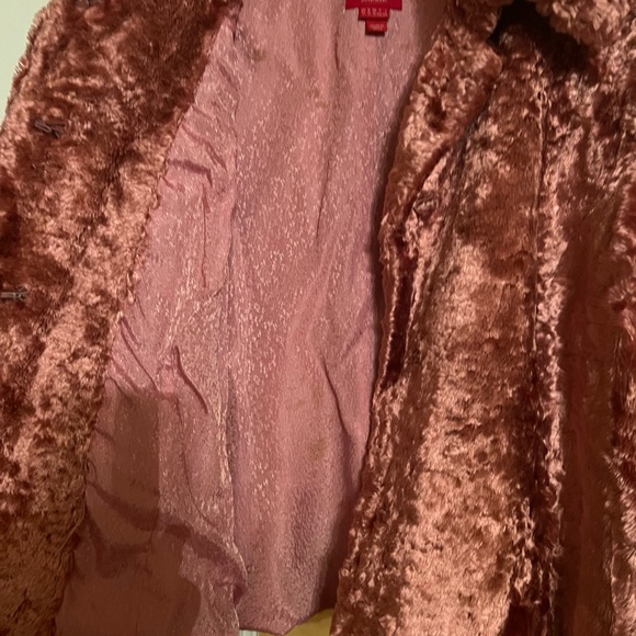 Esprit pink faux fur light weight jacket with collar size Extra large very soft - Picture 4 of 5